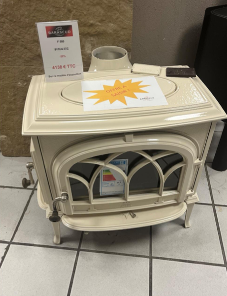 Barascud - Poêle à bois JOTUL F 500 Ivoire