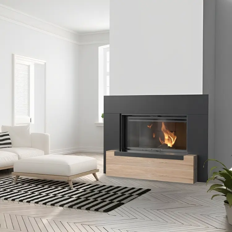cheminées à bois, inserts design, poêle à bois rendement
